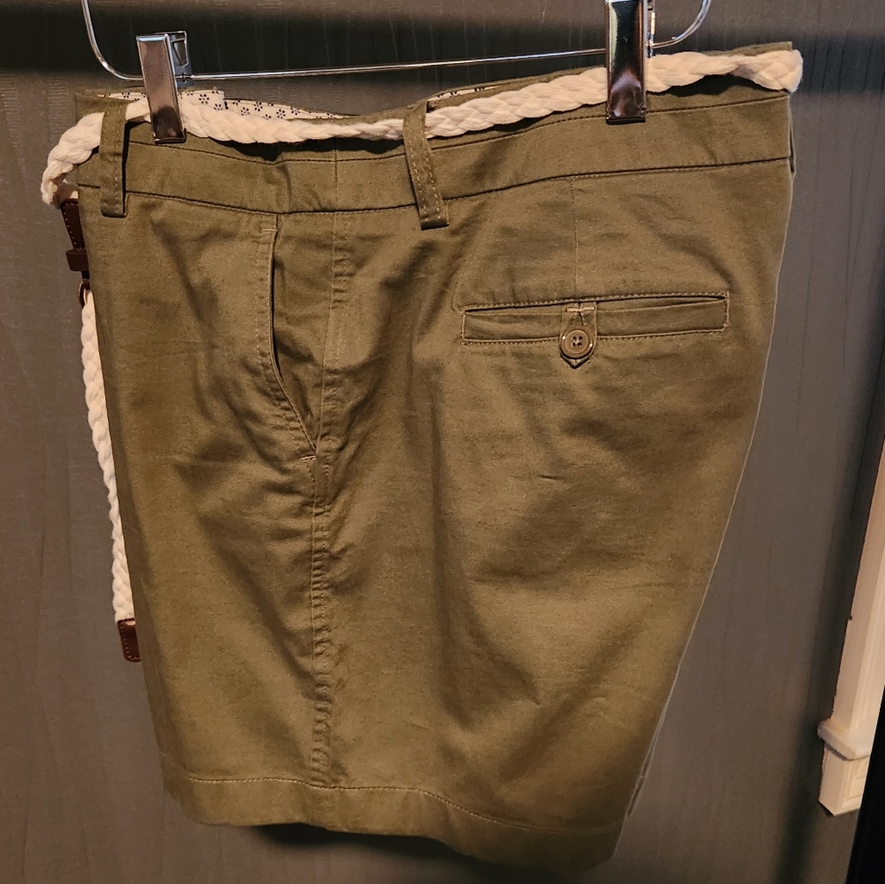 NY&Co Chino Shorts 4 inch Size 12 Olive Green